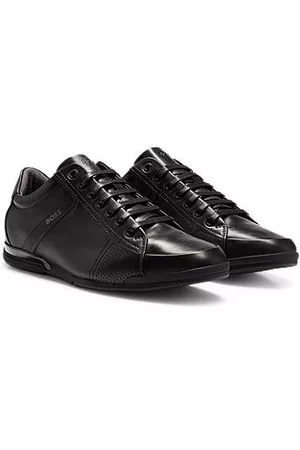 HUGO BOSS Miehet Tennarit - Leather trainers with odour-control lining
