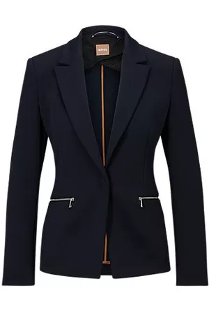 HUGO BOSS Naiset Päällystakit - Regular-fit jacket in stretch twill with zipped pockets