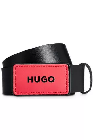 HUGO BOSS Miehet Vyöt - Leather belt with interchangeable buckle patches