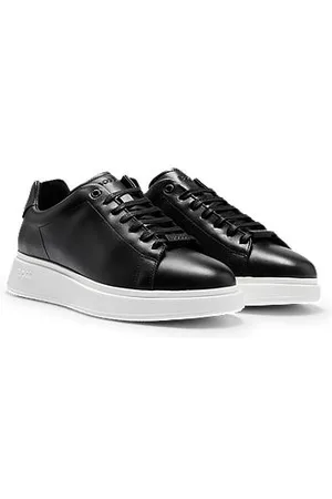 HUGO BOSS Miehet Tennarit - Leather trainers with rubber outsole