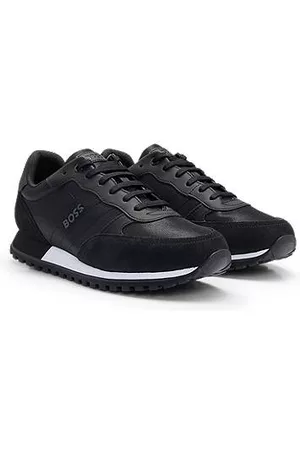 HUGO BOSS Miehet Tennarit - Running-style trainers in mixed materials with logo details