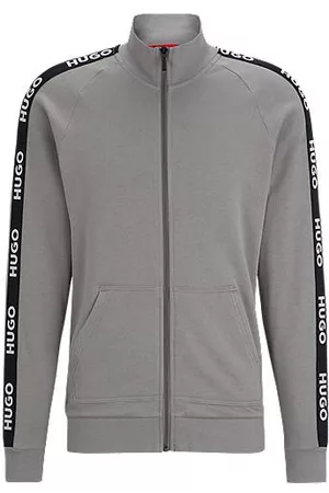 HUGO BOSS Miehet Päällystakit - Relaxed-fit jacket in organic cotton with logo tape