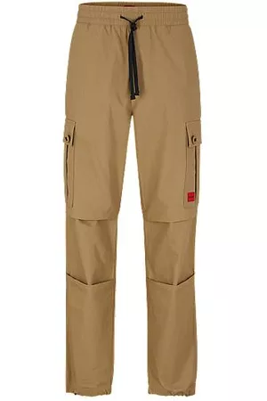 HUGO BOSS Miehet Reisitaskuhousut - Regular-fit cargo trousers in ripstop cotton