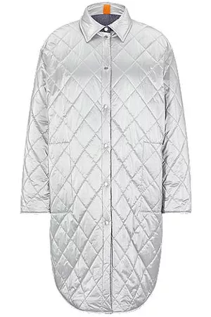HUGO BOSS Naiset Farkkutakit - Reversible padded jacket with denim and silver effects