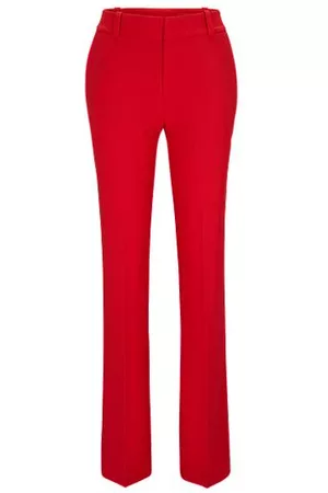 HUGO BOSS Naiset Leveälahkeiset - Regular-fit boot-cut trousers in stretch fabric