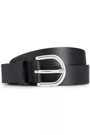 HUGO BOSS Naiset Vyöt - Italian-leather belt with emed-logo keeper