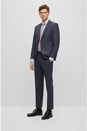 HUGO BOSS Miehet Puvut - Slim-fit suit in a micro-patterned wool blend