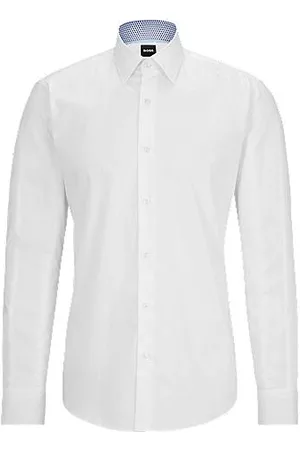 HUGO BOSS Miehet Paidat - Regular-fit shirt in easy-iron cotton poplin