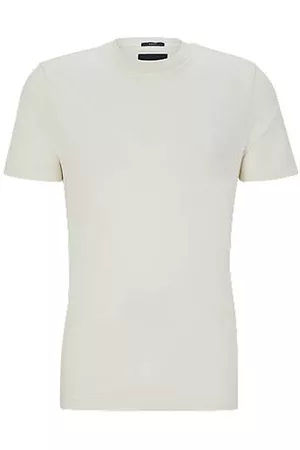 HUGO BOSS Miehet T-paidat - Cotton-jersey T-shirt with printed logo