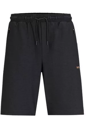 HUGO BOSS Miehet Shortsit - Regular-fit shorts with decorative reflective pattern
