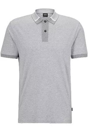 HUGO BOSS Miehet Pikee - Regular-fit polo shirt with two-tone micro pattern