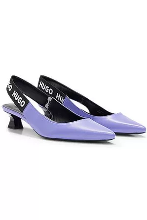 HUGO BOSS Naiset Avokkaat - Heeled pumps in nappa leather with branded slingback strap