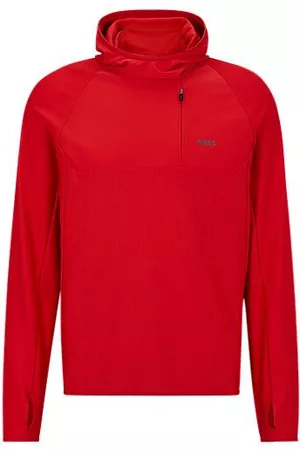 HUGO BOSS Miehet Collegepaidat - Regular-fit hoodie with decorative reflective pattern