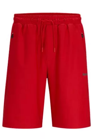 HUGO BOSS Miehet Shortsit - Regular-fit shorts with decorative reflective pattern