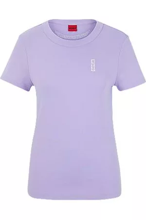 HUGO BOSS Naiset T-paidat - Pure-cotton T-shirt with marker-inspired logo