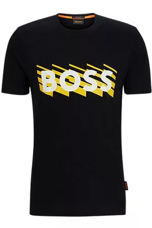 HUGO BOSS Miehet T-paidat - Cotton-jersey T-shirt with logo detail