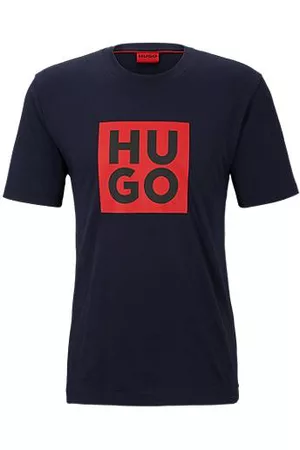 HUGO BOSS Miehet T-paidat - Organic-cotton T-shirt with logo print