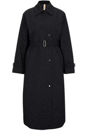 HUGO BOSS Naiset Päällystakit - Water-repellent coat with logo quilting and adjustable belt