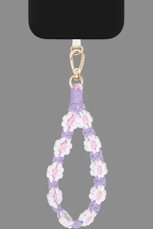 IDEAL OF SWEDEN Wristlet Strap Crochet Flower