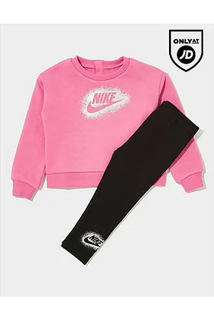 Pink Nike Girls' Metallic Sweatshirt/Leggings Set Infant