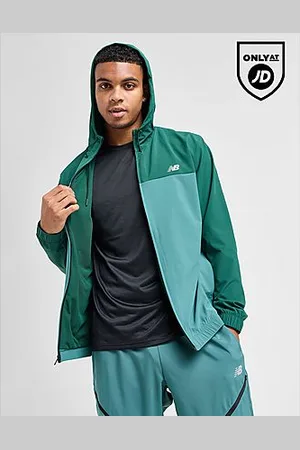 New Balance Full Zip Woven Hooded Track Top - Mens