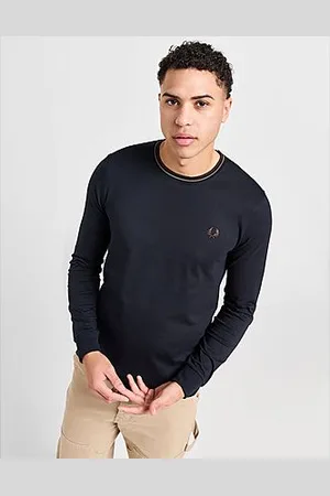 Fred Perry Twin Tip Long Sleeve T-Shirt - Mens