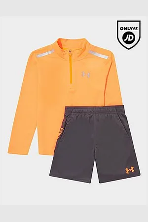 Under Armour Tech Twist 1/4 Zip Top/Shorts Set Children - Mens