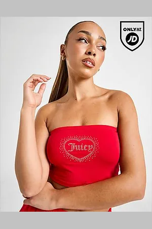 Juicy Couture Diamante Heart Logo Bandeau Top