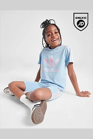 adidas Trefoil All Over Print T-Shirt/Shorts Set Children - Mens