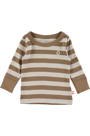 Katvig Pusero - Ruskea/Beige Raidallinen - - 68 - Pusero