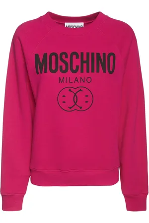 Moschino Smiley Logo Cotton Jersey Sweatshirt