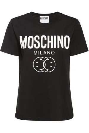 Moschino Smile Logo Print Cotton Jersey T-shirt