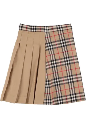 Burberry Tytöt Printtihameet - Check Print Wool Mini Skirt