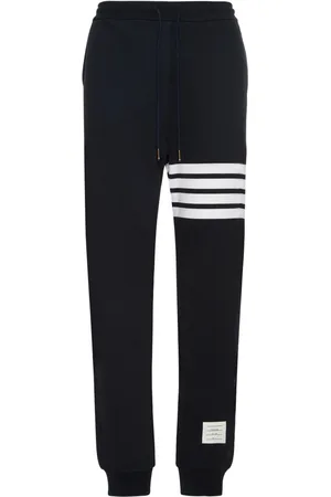 Thom Browne Miehet Collegehousut - Intarsia Stripes Cotton Sweatpants