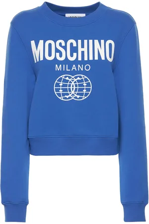Moschino Naiset Collegepaidat - Smiley Logo Print Cotton Sweatshirt