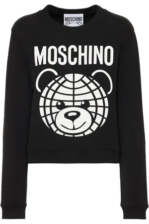 Moschino Naiset Collegepaidat - Teddy Logo Print Cotton Sweatshirt