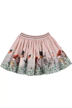 Molo Tytöt Minihameet - Animal Organic Cotton Poplin Mini Skirt