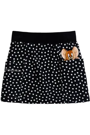MONNALISA Printed Cotton Blend Sweat Mini Skirt