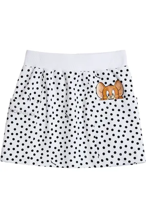 MONNALISA Tytöt Printtihameet - Printed Cotton Blend Sweat Mini Skirt