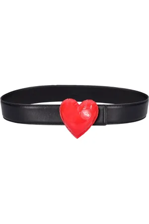 Moschino Naiset Vyöt - Padded Heart Leather Belt