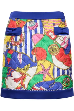 Moschino Naiset Printtihameet - Silk Print Nautical Quilted Mini Skirt