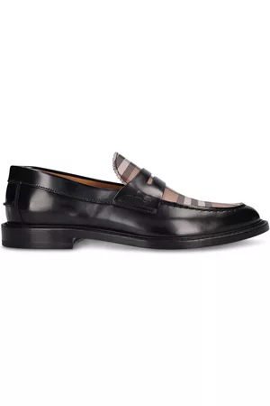 Burberry Miehet Loaferit - Check Leather Formal Loafers