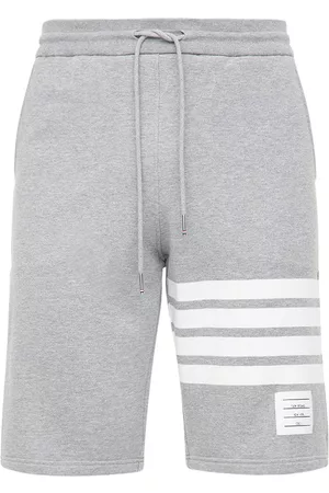 Thom Browne Miehet Shortsit - Intarsia Stripes Cotton Jersey Shorts