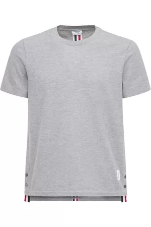 Thom Browne Miehet T-paidat - Intarsia Band Cotton Jersey T-shirt