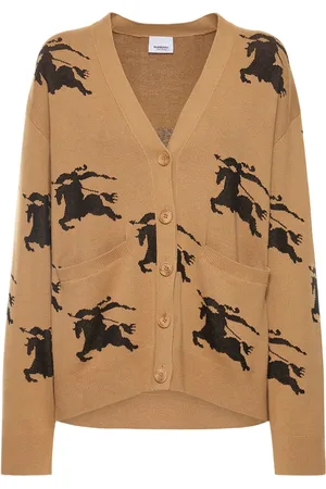 Burberry Brittany Jacquard Logo Knit Cardigan