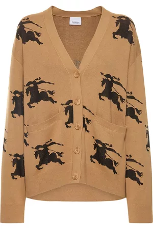 Burberry Naiset Neuletakit - Brittany Jacquard Logo Knit Cardigan