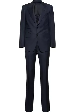 Tom Ford Miehet Puvut - Shelton Super 110's Sharkskin Wool Suit