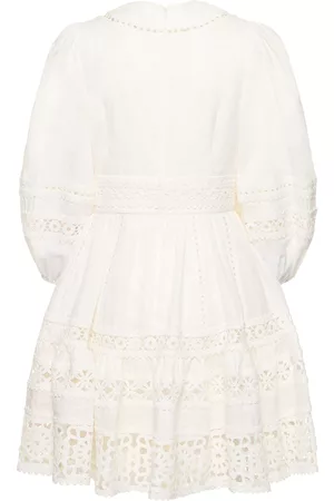 ZIMMERMANN Naiset Kesämekot - Devi Embroidered Linen Mini Dress