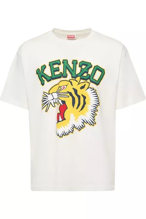 Kenzo Miehet T-paidat - Tiger Printed Cotton Jersey T-shirt