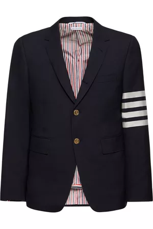 Thom Browne Miehet Päällystakit - Classic Fit Wool Jacket W/ 4 Stripes